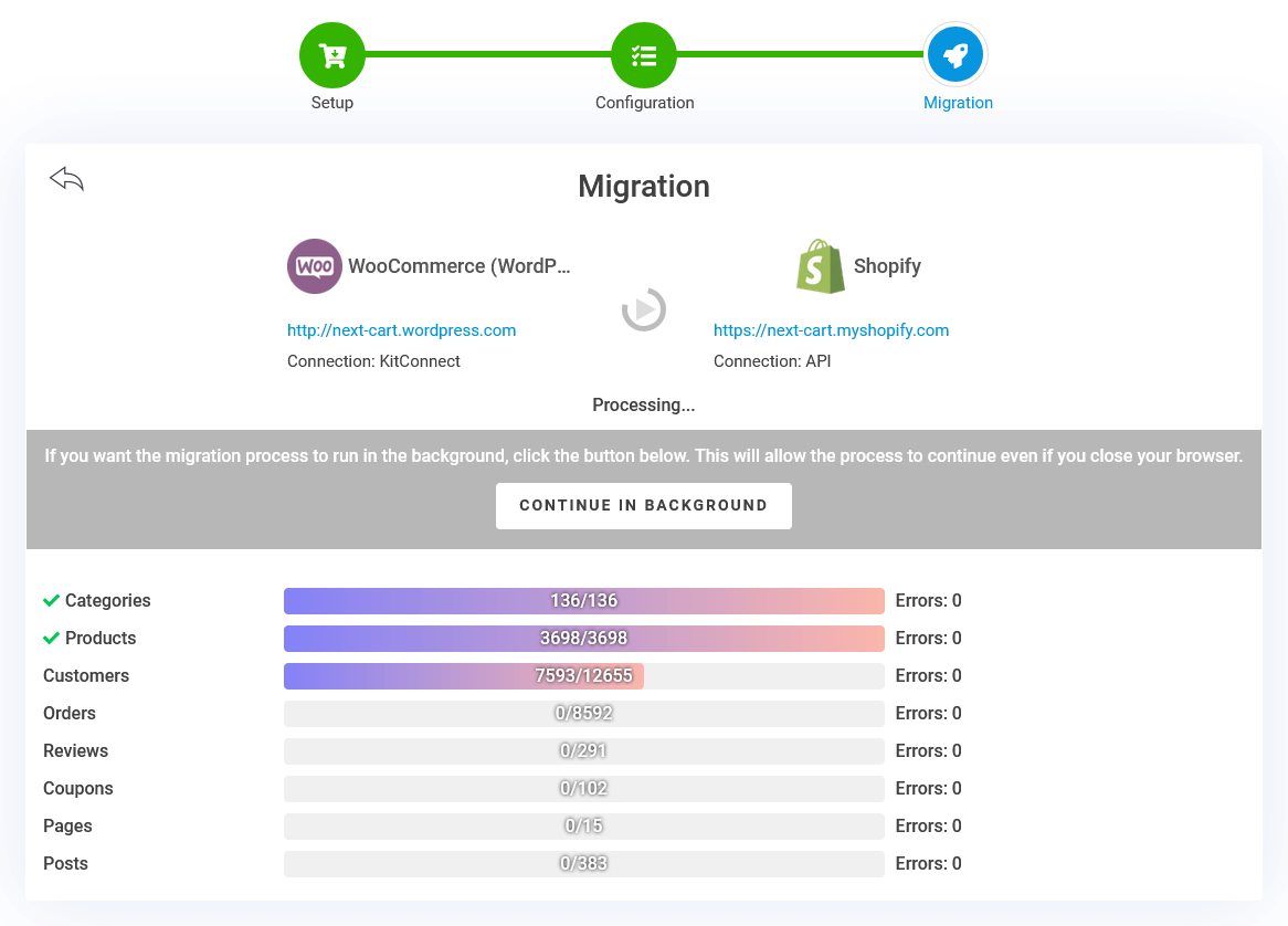 Start the Migration