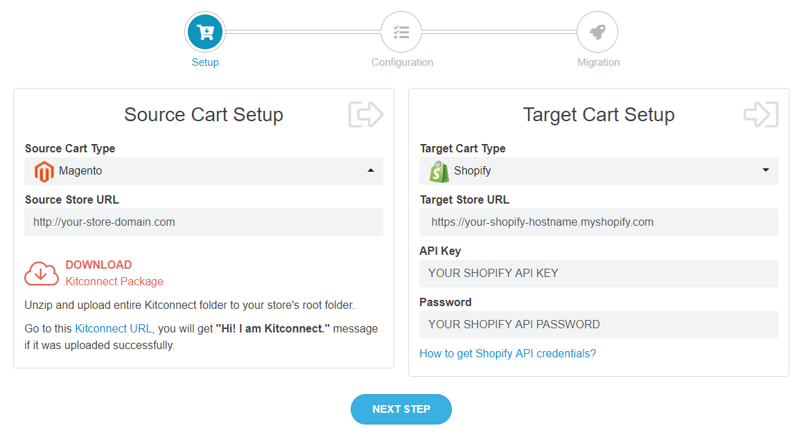 Magento to Shopify Migration - Setup