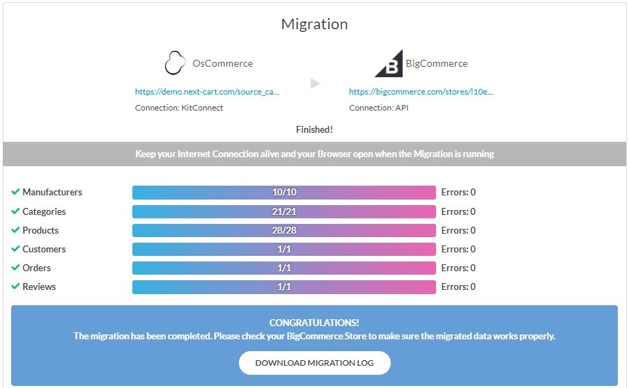 Bigcommerce Migration App Process