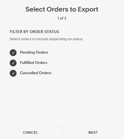 Squarespace Export Orders