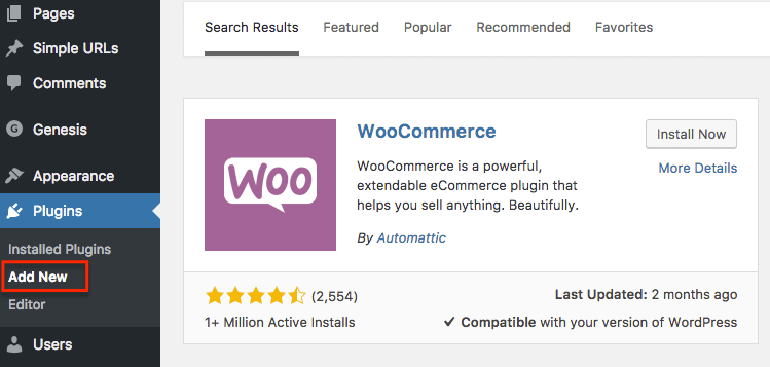 How to install eCommerce plugins to WordPress
