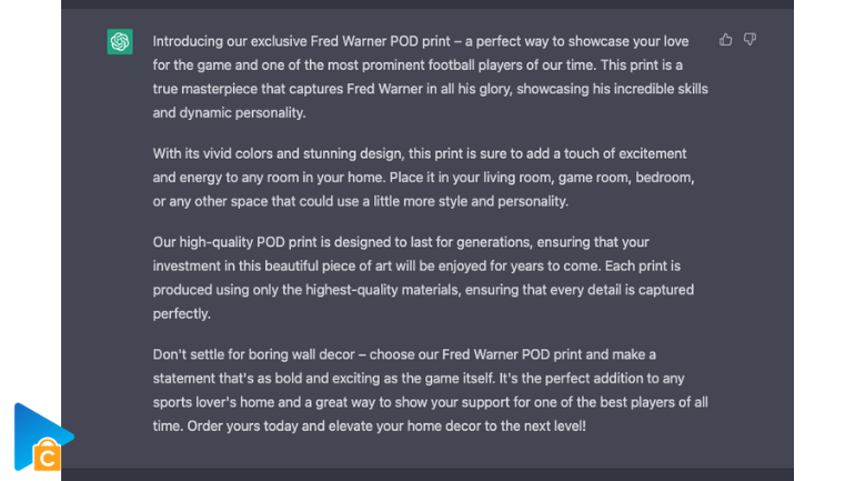 ChatGPT for eCommerce 7