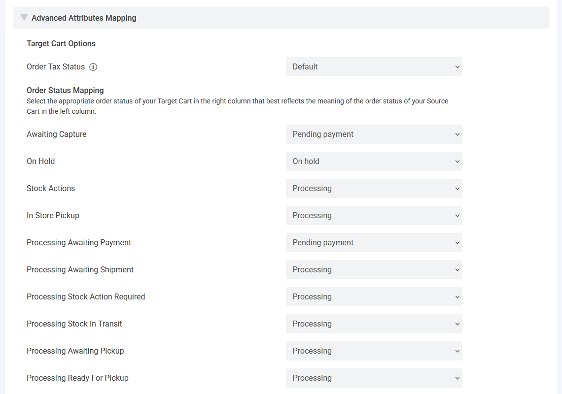 Lightspeed to WooCommerce - Attributes Mapping