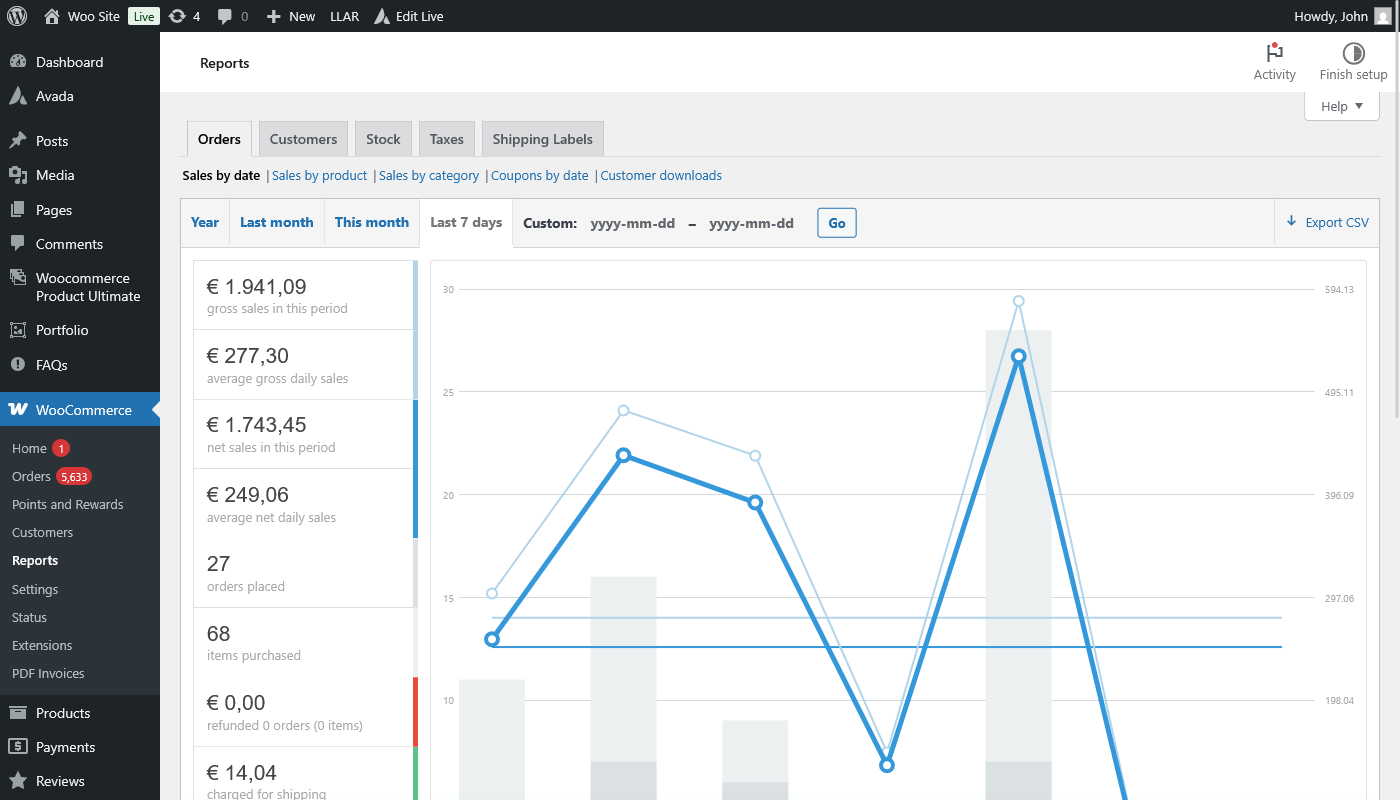 WooCommerce Admin Reports