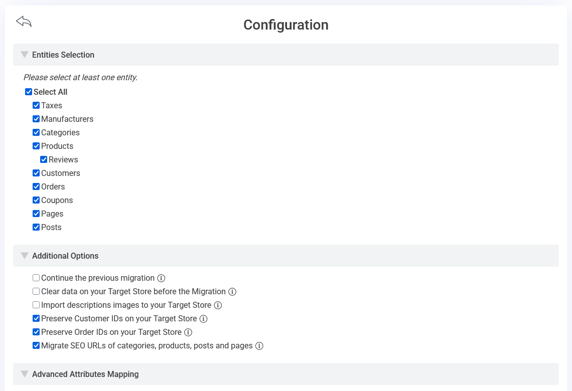 PrestaShop to WooCommerce - Configuration