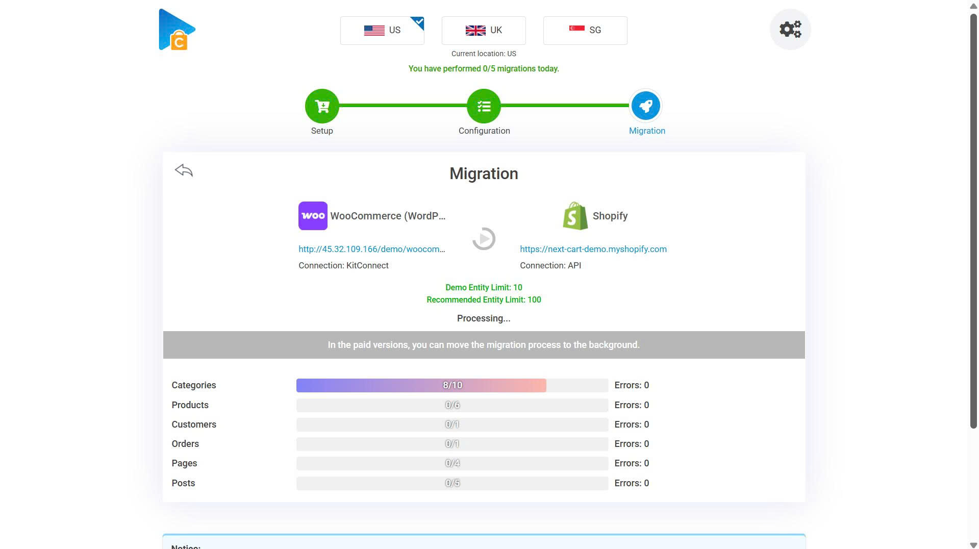 Compelte the migration at Next-Cart